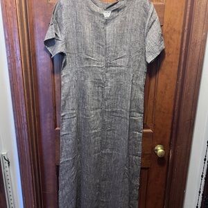 Chic Gray Linen Maxi Dress, NWOT